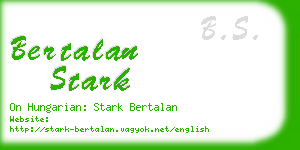 bertalan stark business card